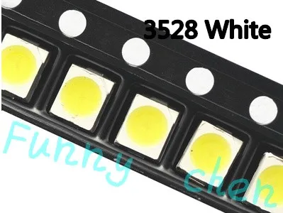 200 шт./лот 1210 Белый 3528 SMD светодиодный яркий белый светоизлучающие диоды 5000 7000k 6 7lm