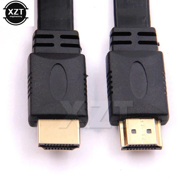 Новинка 1 шт. V1.4 HDMI кабель AV аудио видео гибкий плоский 3D 1080p оплетенный для HDTV LCD DVD