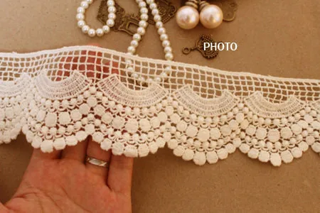 10 ярдов хлопковая кружевная отделка цвета слоновой кости винтажная Античная