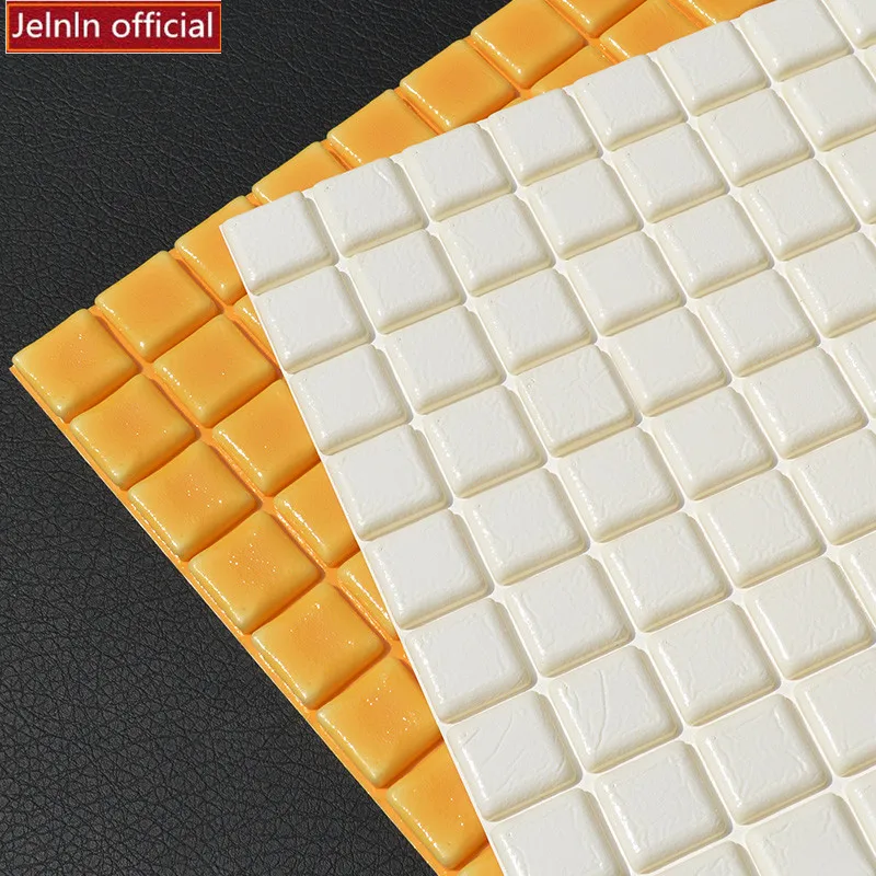 3D color mosaic pattern wall stickers living room bedroom TV background kids classroom waterproof padded | Дом и сад