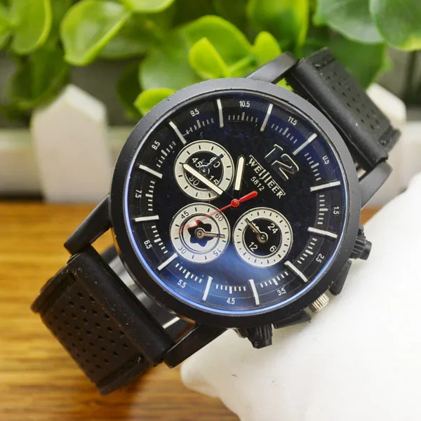 Wholesale Hot popular fashion big dial watches personalized three six pin silicone watch Outlet|watch rubber|watch craft watcheswatch home |