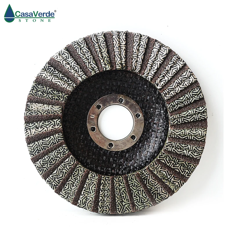 Disco de aleta galvanizado de 4,5 pulgadas y 115mm, disco abrasivo galvanizado de diamante para amoladora, disco de aleta húmeda y seca