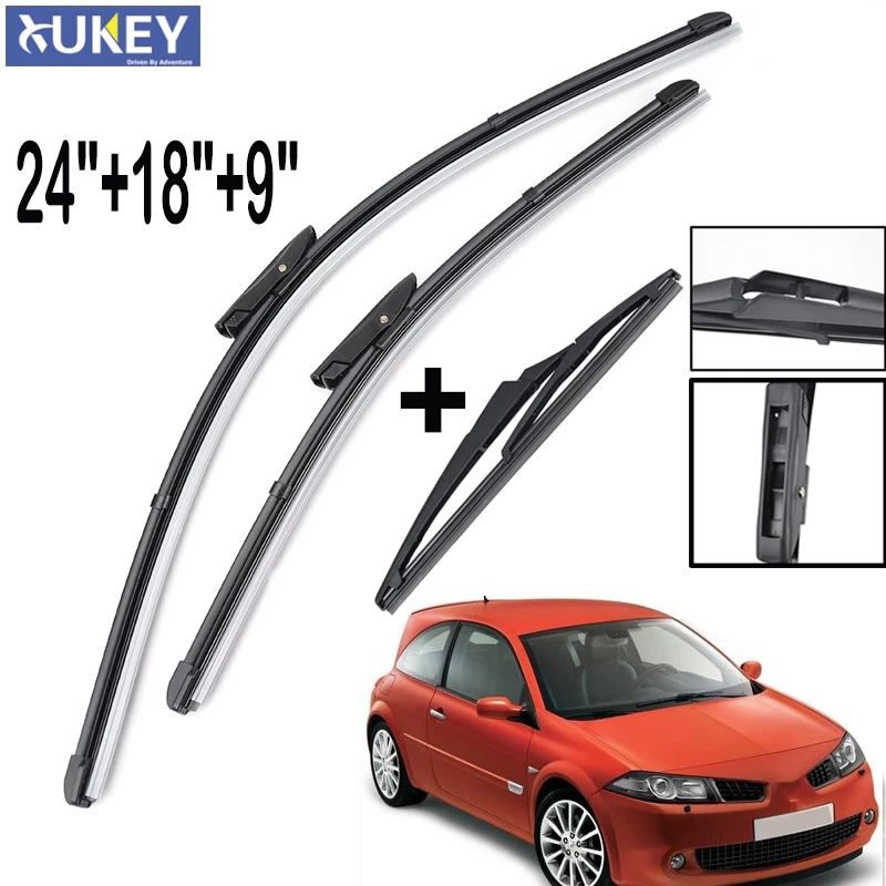 Xukey набор стеклоочистителей для ветрового стекла Renault Megane 2 II 2006 2007 2008 2009 Передний Задний стеклоочиститель(не для U Hook