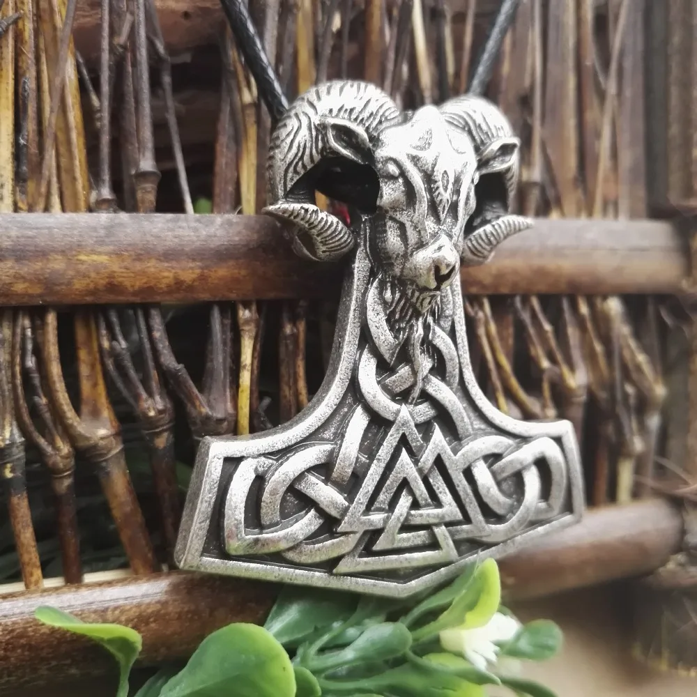 12 шт викинга козы ювелирных изделий THORS Молот Подвеска колье Тор Mjolnir Norse SanLan|thor