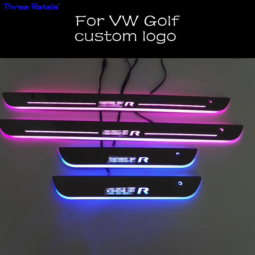 Для VW Golf LED Накладка на порог светящиеся дверные пороги светодиодные движущиеся