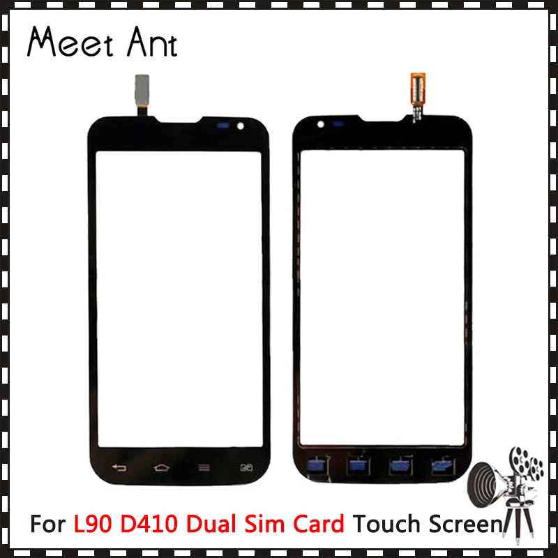 Высокое качество 4," для LG L90 D405 D415 и L90 Dual D410 сенсорный экран дигитайзер сенсор внешняя Передняя стеклянная панель объектива