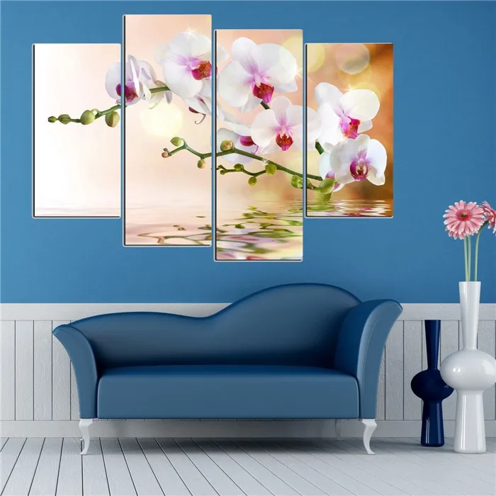 4 Шт. орхидея цветы крупные холсте холст картины настенные панно для спальни