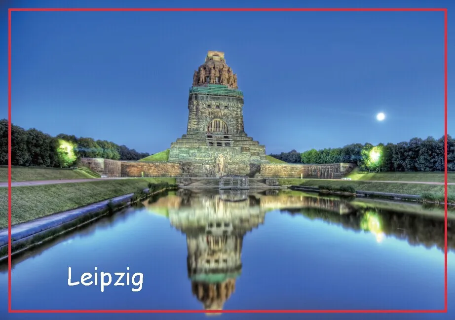 SOUVEMAG 78*54 мм Германия Leipzig городской сцены металлические обернутые сувенирные