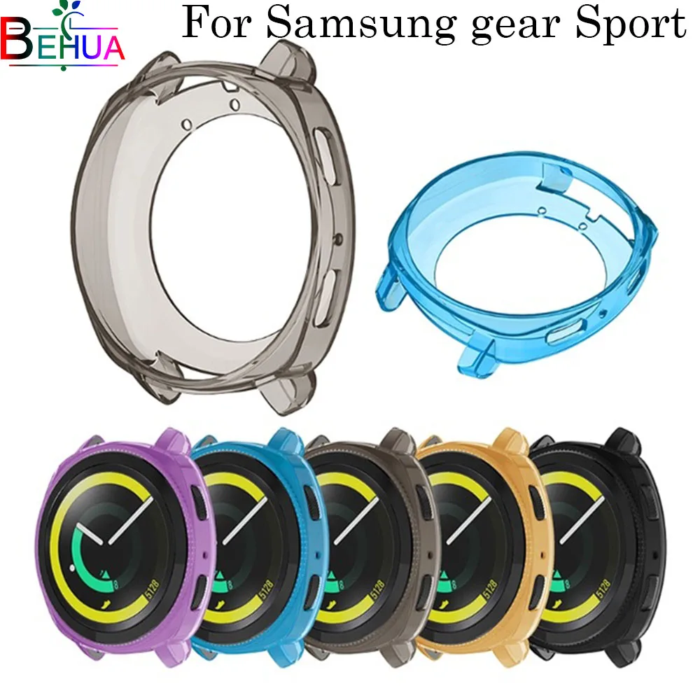 Силиконовый защитный чехол для часов полный Чехол спортивных Samsung Gear прозрачный