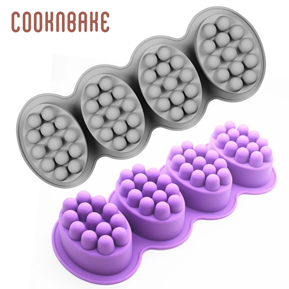 COOKNBAKE Silicone Mold for soap oval pastry bread pudding baking tool biscuit ice cake form silicone candle massage mould | Дом и сад