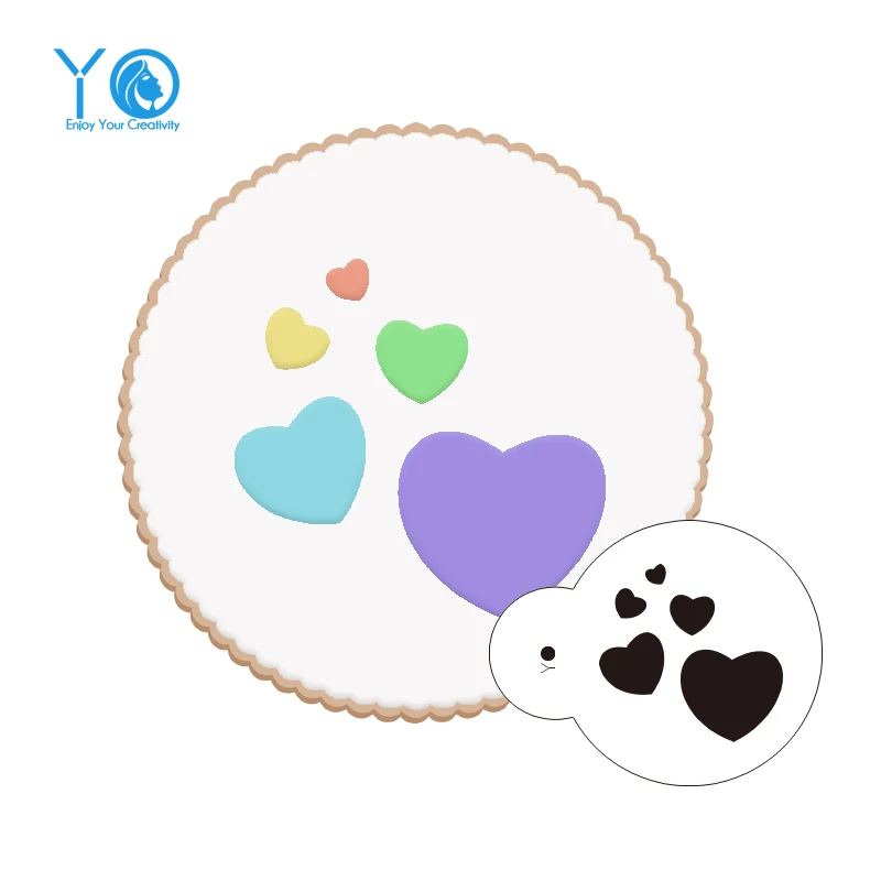 3 Inch Wedding Decoration Love Heart Cookie Stencil Icing Sugar Crafts Mold Fondant Tools Baking &amp Pastry | Дом и сад