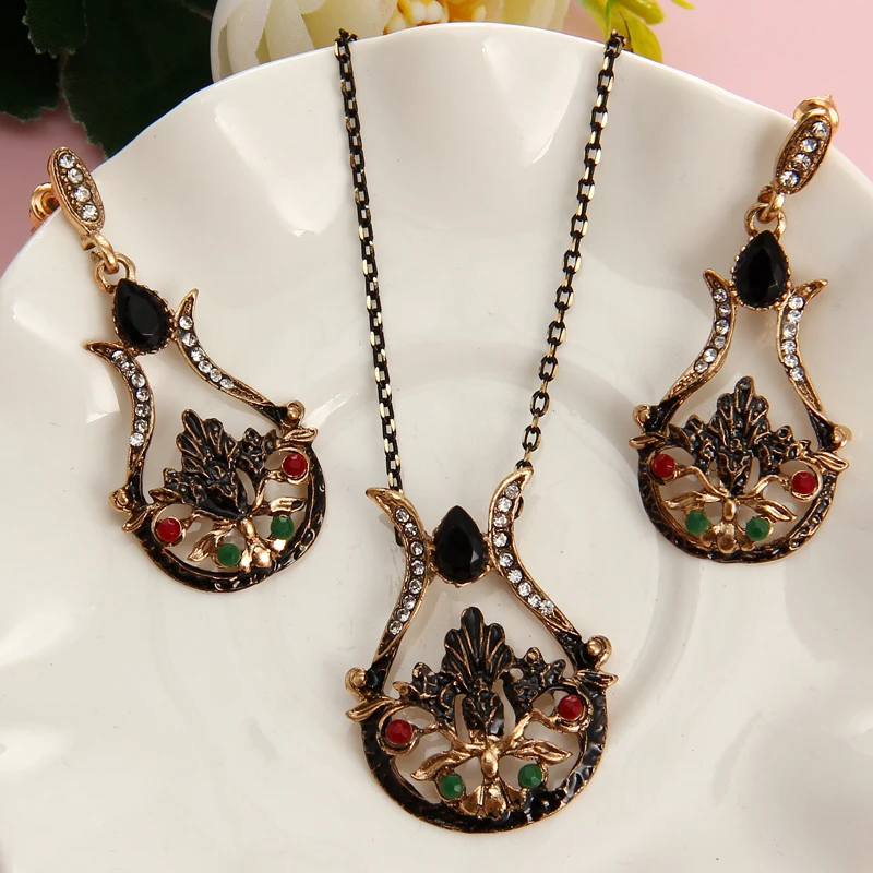 Женский комплект ювелирных изделий MINHIN свадебные комплекты с кулоном в ретро