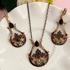 Женский комплект украшений MINHIN, Свадебный комплект из колье и серёг, с африканскими бусинами