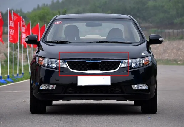 ABS хром верхняя решетка переднего радиатора Решетка Вставка для Kia Forte 2011-2013