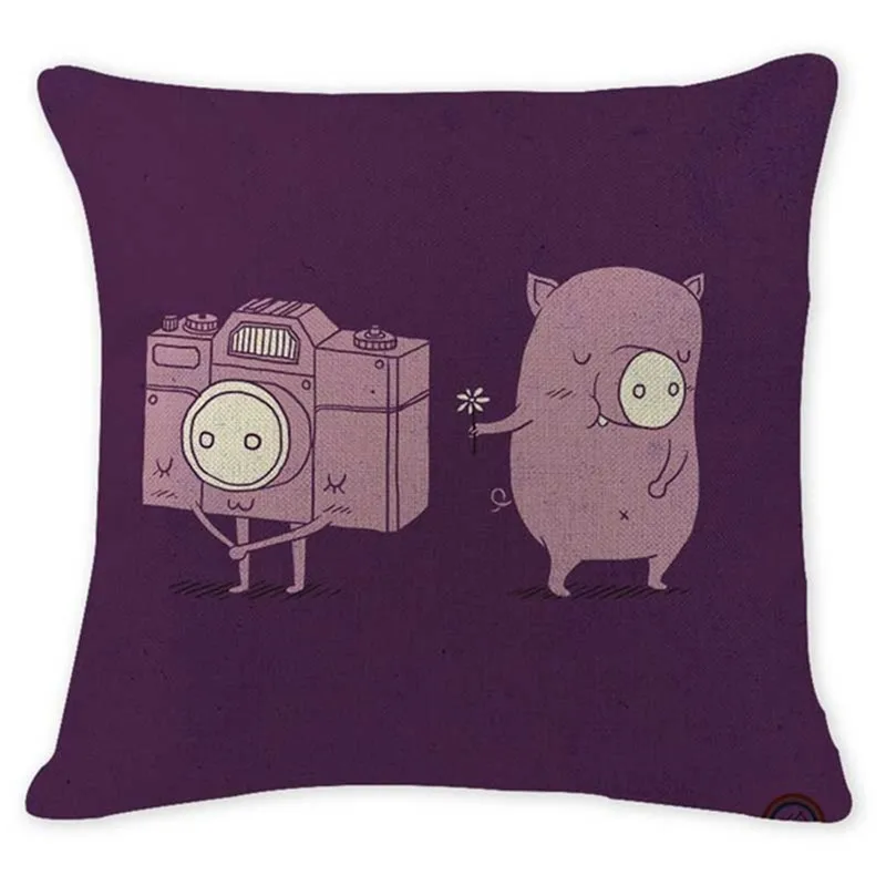 Childlike Toss Pillow Fun Creative Elephant Pilow Party Large Cotton Linen Promotion Home Decoration Animal Lumbar Covers | Дом и сад