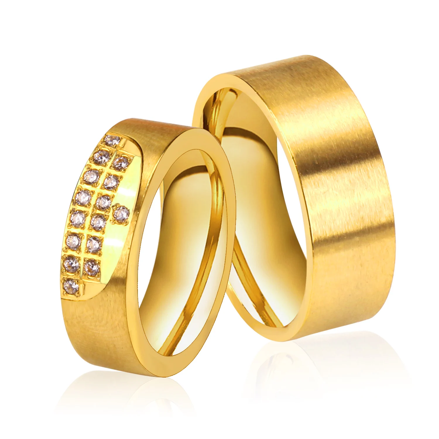 LUXUSTEEL золотой цвет искусство для женщин свадебные украшения модные CZ кольца на