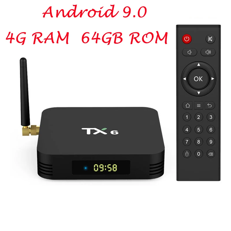 TX6 Smart tv BOX Android 9,0 Allwinner H6 четырехъядерный USB 3,0 4G/64G 2,4G/5G двойной wifi BT4.1 4K HD Neftflix Google телеприставка