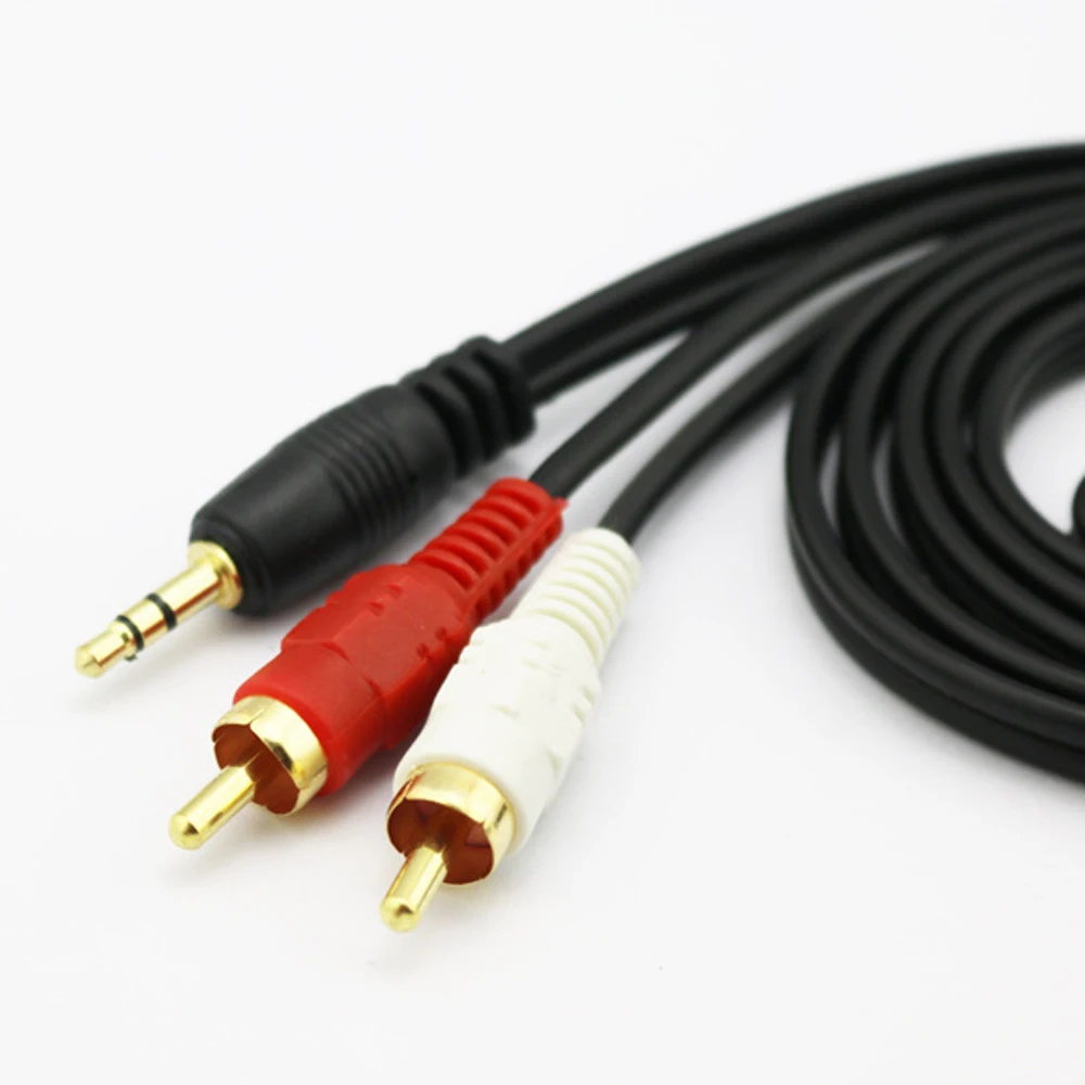 10 шт./партия чистая медь 1 5 м RCA штекер 3 мм двойной лотос точка 2/один sub два аудио