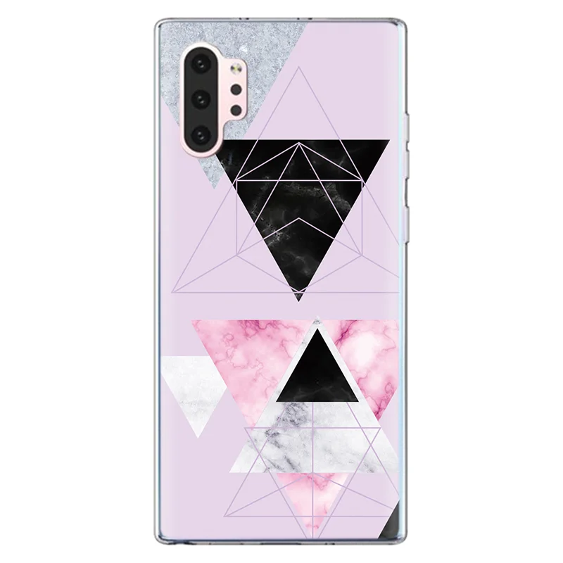 dlszshui Чехол с мраморными цветами для samsung Galaxy Note 10 Pro, чехол для samsung Galaxy A50 A70 A20e A30 A40, прозрачный чехол с геометрическим рисунком ананаса - Цвет: dlszshui