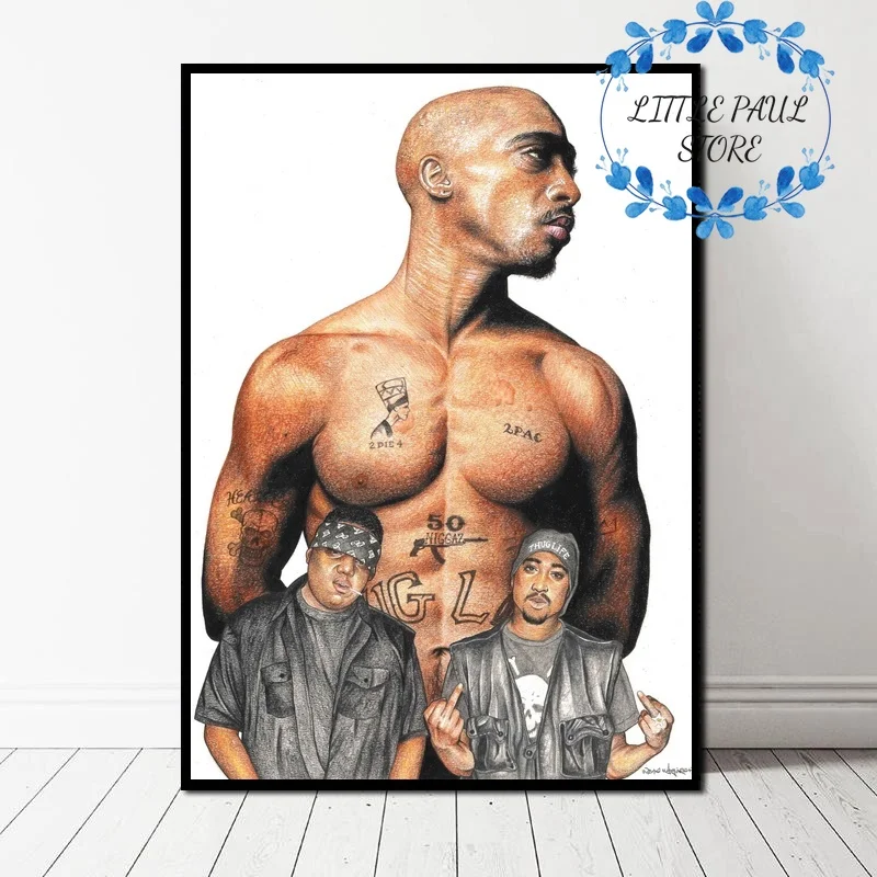 Классический Джек Николсон Брюс Ли 2Pac & Biggie иконы Искусство Холст плакат