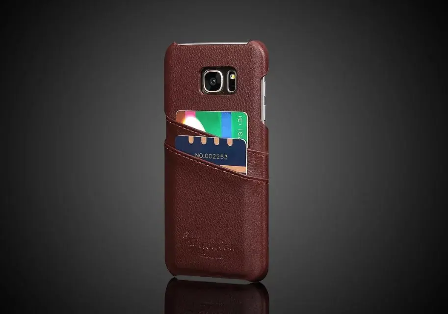 Горячий Новый Натуральная кожа Назад Shell для Samsung S7 Edge сотовый телефон чехол protective