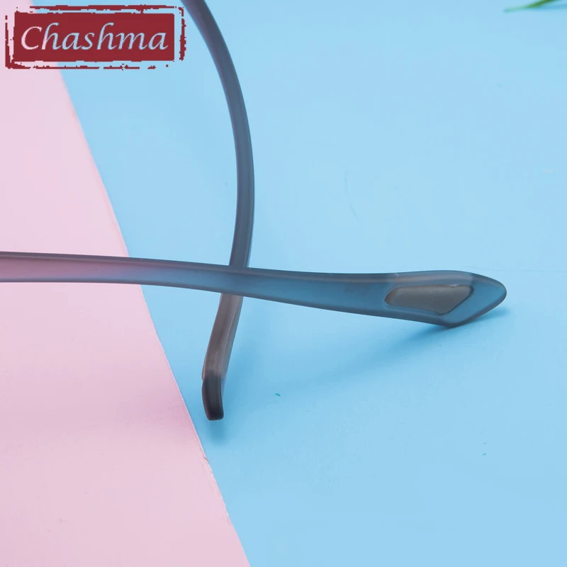 Мужские спортивные очки Chashma TR90 большие круглые с прозрачными линзами ширина 138