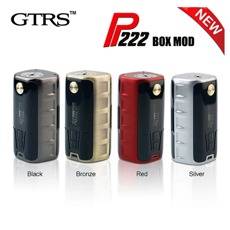 Оригинальный GTRS P222 222 Вт TC бокс мод комплект с чипсетом SX520 Питание от двойной
