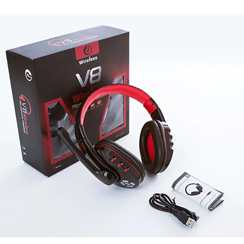 Наушники bluetooth 4,1 беспроводные HIFI V8 наушники шлем геймерская гарнитура Водонепроницаемая с микрофоном auricolari шумоподавление