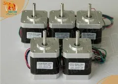 

Wantaimotor Best sellers! 5pcs NEMA17 78 Oz-in CNC stepper motor stepping motor/1.7A,0.9degree, 2phase,3D Printer 42BYGHM809