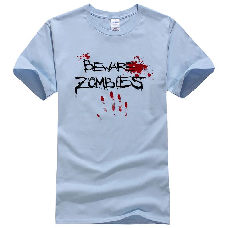 2017 летняя новая мужская и женская футболка с надписью beware zombies модная крутая