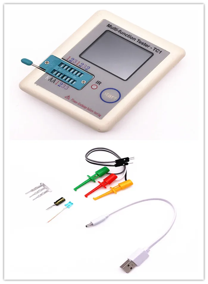 

2017 T1 New Transistor Tester TFT Diode Triode Capacitance Meter LCR ESR meter NPN PNP MOSFET IR Multifunction tester multimeter