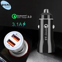 dual usb quick charge qc3 0 auto charger for iphone samsung xiaomi car charger 3 1a fast charging phone universal cargador coche