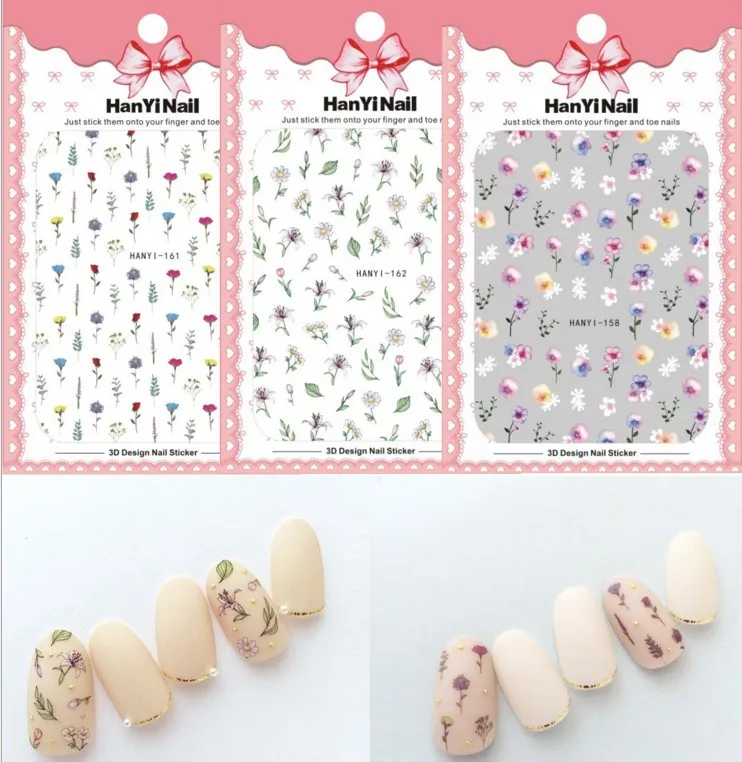 Ультра тонкий Nail Стикеры небольшие свежие цветы Daisy ногтей аппликация на клей прямой Стикеры s Переводные картинки перевода маникюр Советы