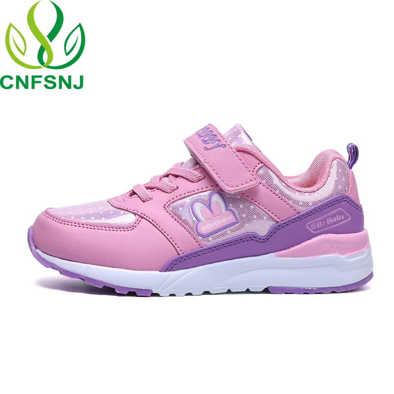 

CNFSNJ 2019 autumn winter new Korean children leather sports shoes girls rabbit shoes casual shoes fashion shoes