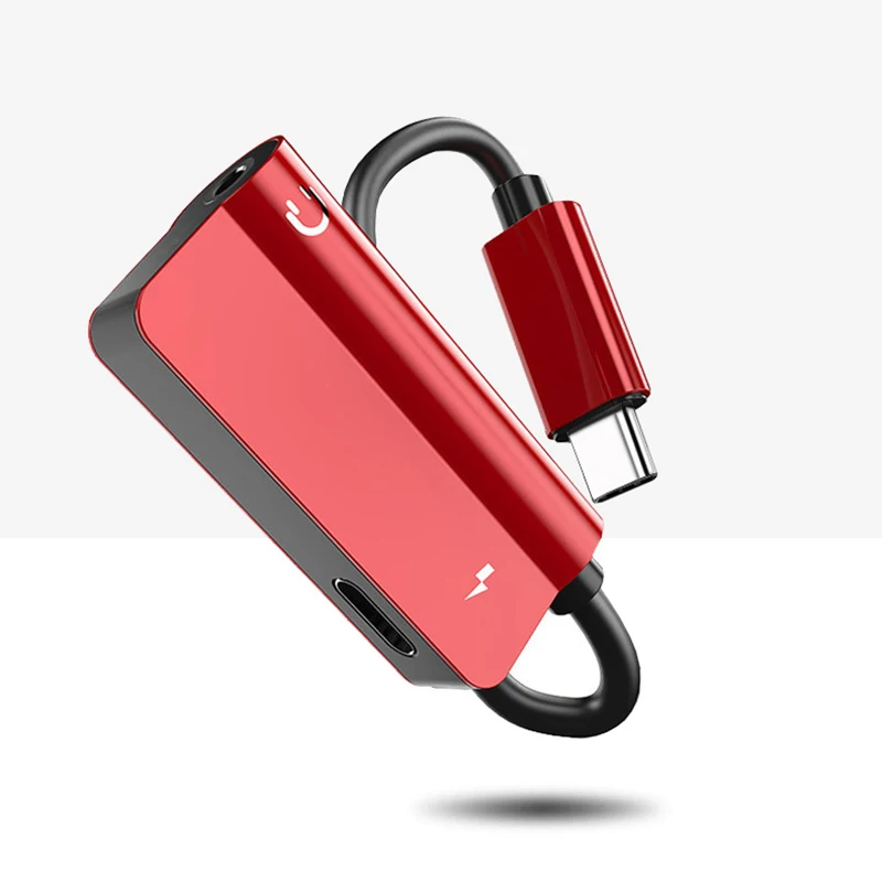 2 в 1 Тип C зарядный аудио адаптер кабель USB до 3 5 мм разъем типа конвертер для
