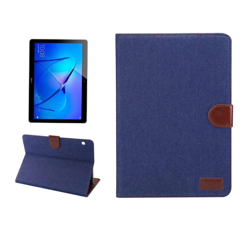 Джинсовый умный кожаный чехол книжка с подставкой для Huawei MediaPad T3 10 AGS W09 L09