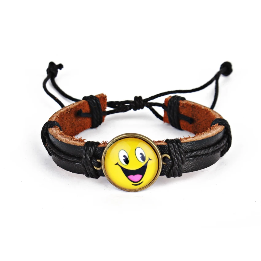 31 вид смайлик лицо/глаз/дерево/сова браслет Be Happy Emoticon ретро поп арт State мужчины t