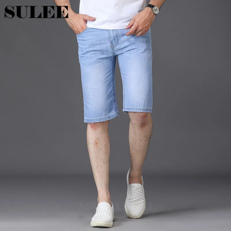 Брендовые мужские джинсовые шорты SULEE 2019 хорошее качество короткие джинсы