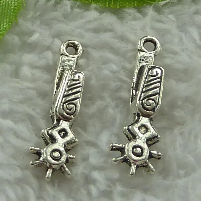 Подвеска в виде Шпоры В ковбойском стиле из античного серебряного сплава 27x8 мм