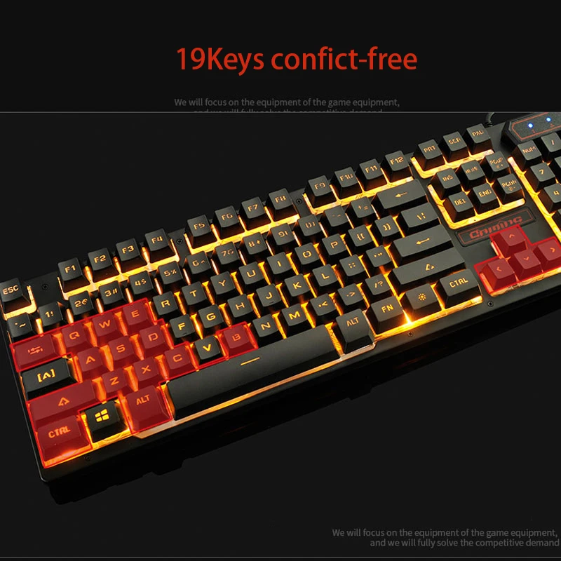 Проводная Подсветка 104 клавиш 19 USB светодиодный подсветка|Клавиатуры| |