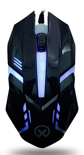 USB Проводная мышь 2400 dpi, оптическая игровая мышь для офисного использования, домашнего использования, 7 цветов, светодиодный мышка с подсветкой для ПК, ноутбука - Цвет: Black