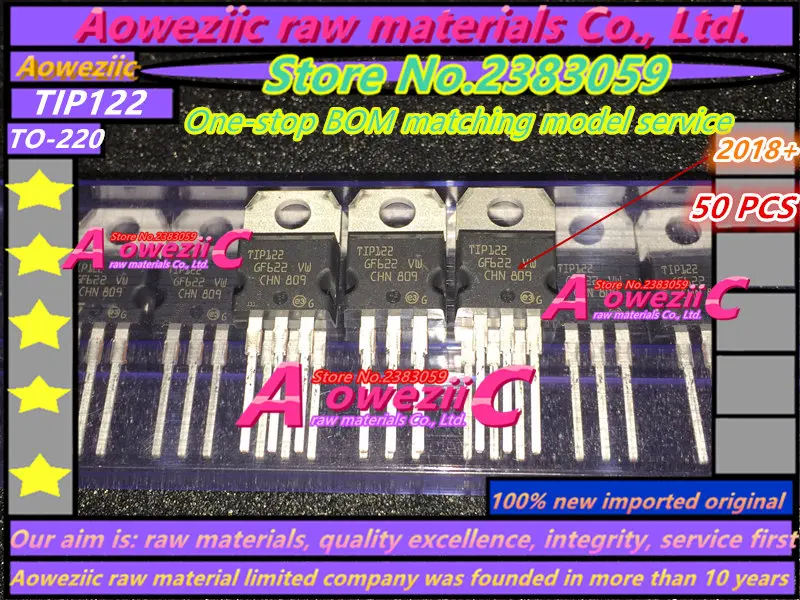 Aoweziic 50 шт. 2018 + 100 новый импортный оригинальный транзистор TIP122 TO 220 Darlington 5A