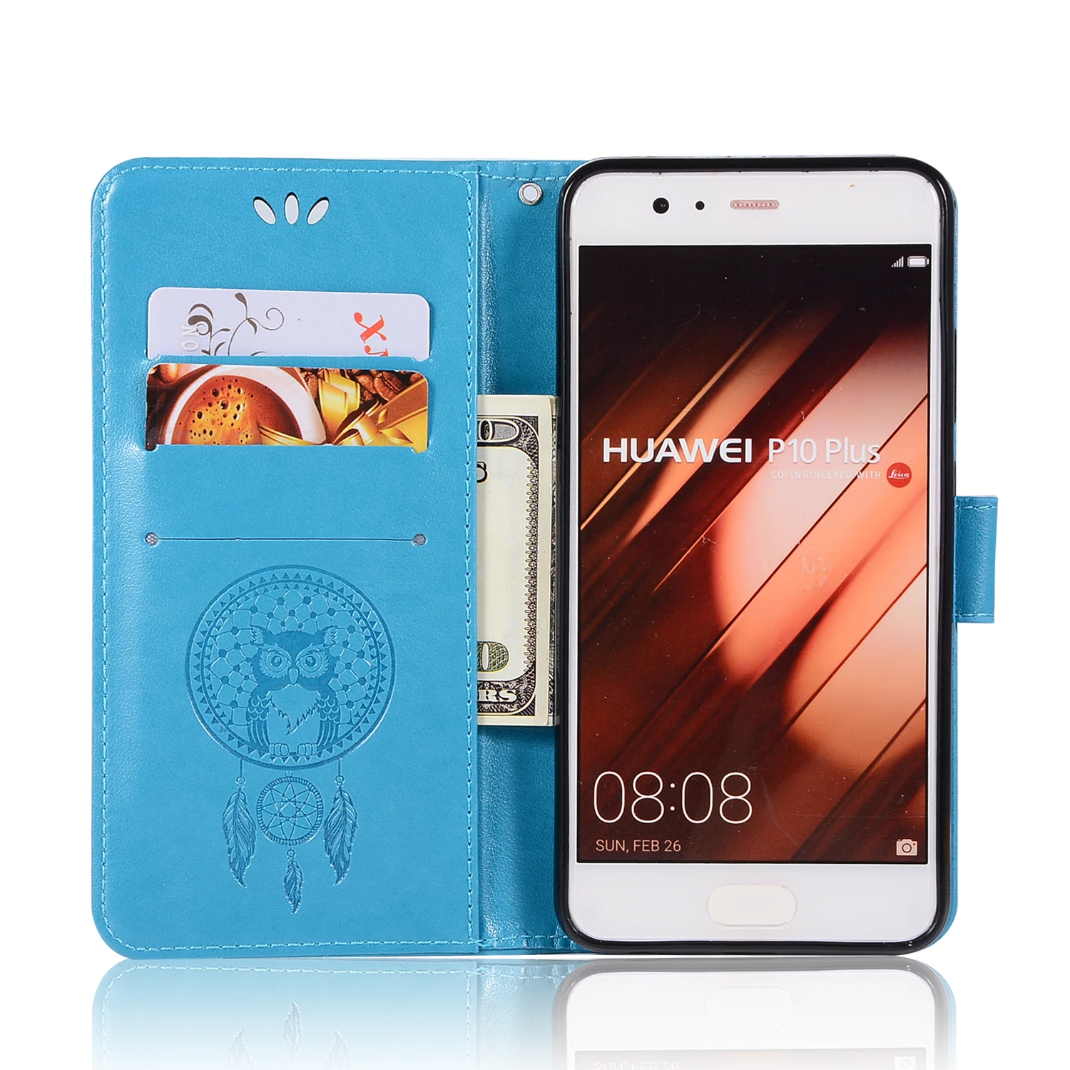 360 Magnetic Full Protection For Huawei P10 Lite Plus Stand Wallet Case Soft TPU PU Leather 3D Pattern Flip Cover + Lanyard | Мобильные