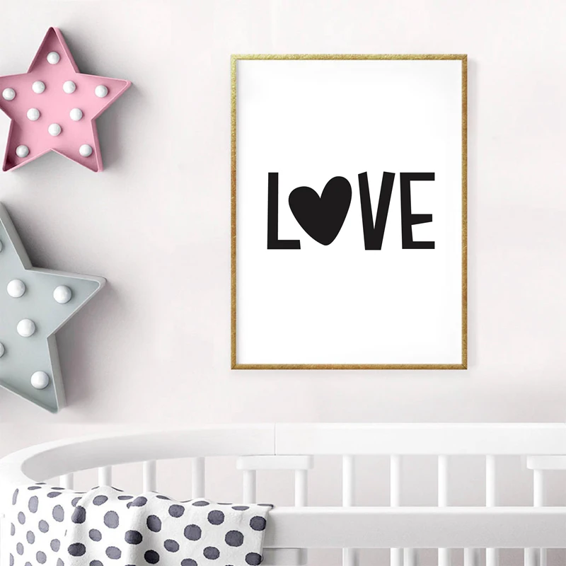 Настенная картина для спальни с надписью Love цитатами Картина на холсте милым