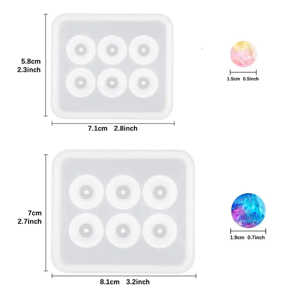 2 Sphere Ball Set Бусина силиконовая форма с отверстием для драгоценных камней кабошон ювелирное литье 2 в наборе алмазные закладки в форме Куба и конуса овальные для украшения торта выпечки - Цвет: 2 Sphere Ball Set