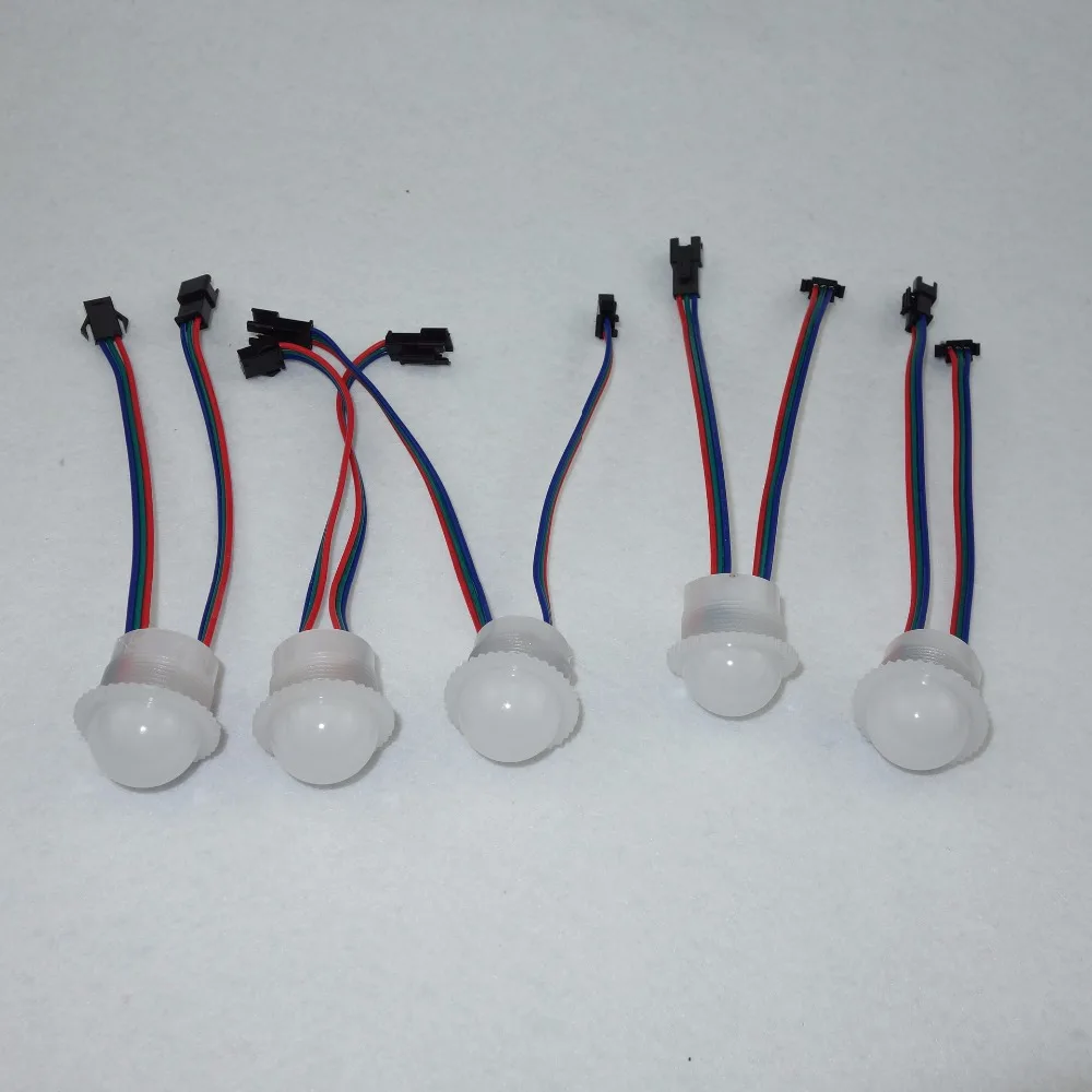 

26mm diameter WS2812B LED pixel module;1pcs WS2812BLED,DC5V input;frosted cover