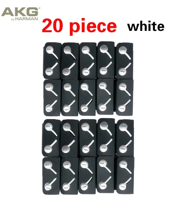 white 20 piece Наушники AKG IG955 опт 5 10 20 шт 3,5 мм наушники-вкладыши с микрофоном Проводная гарнитура для Galaxy samsung S10 s9 S8 S7 смартфон - Цвет: white 20 piece