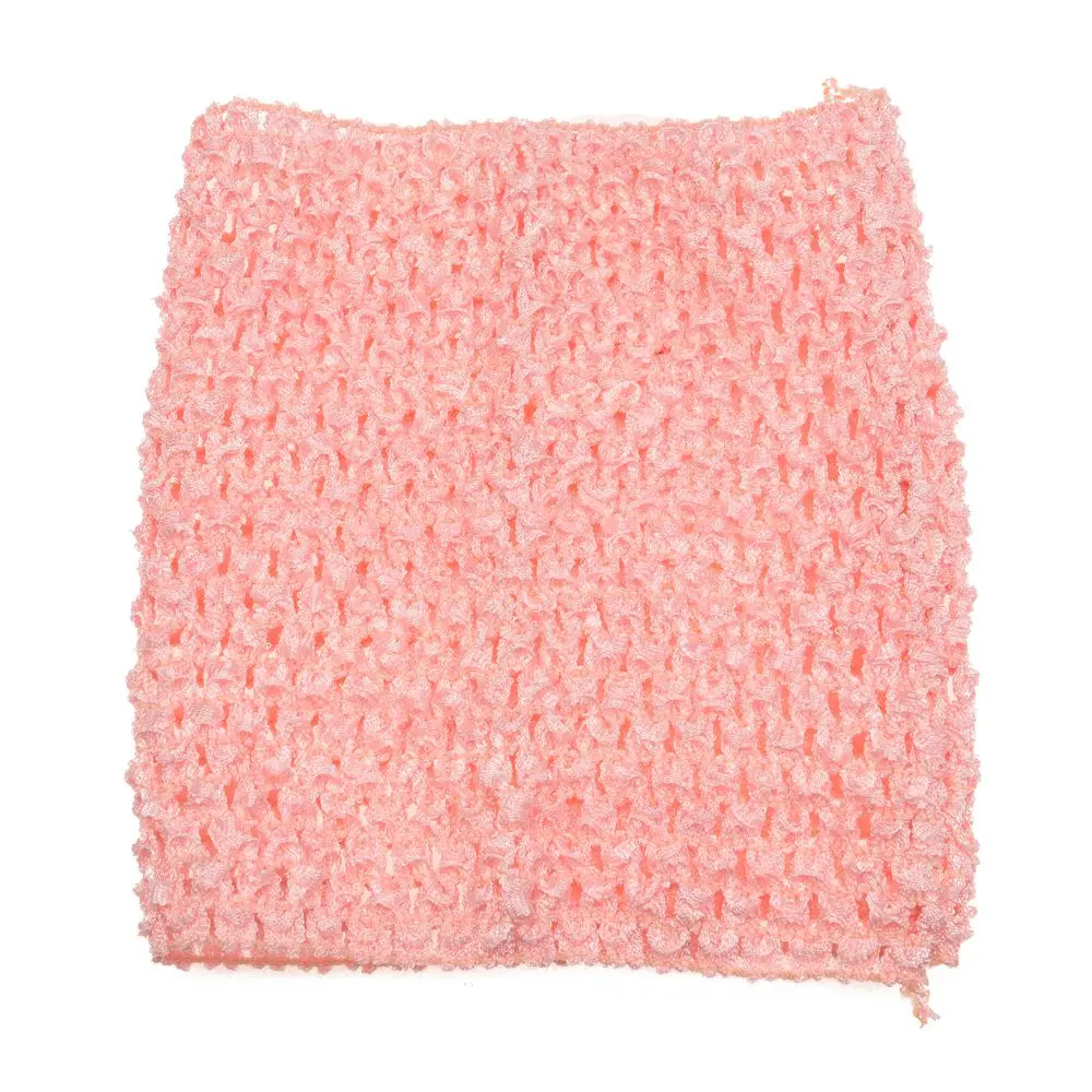 Peach 3 шт., 6 дюймов, вязанный крючком Топ без бретелек для мини-юбки, пачка, бутик, топы-трубы, эластичная грудь, обернутая одежда, аксессуары - Цвет: Peach