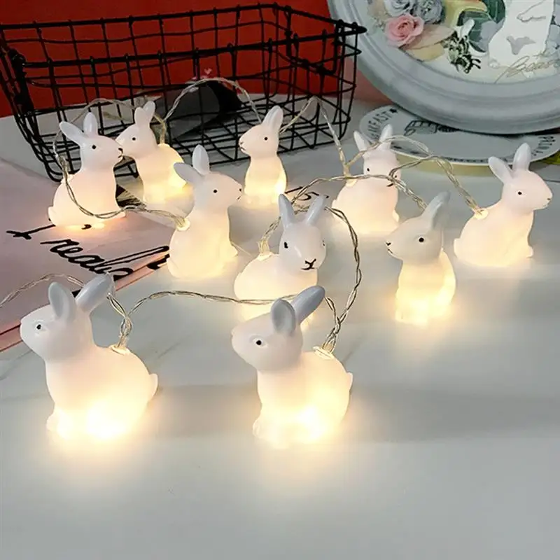 FunPa 5.41Ft кролик Shaped 10 LED String Ester Lights на батарейках декоративные светильники с чистым