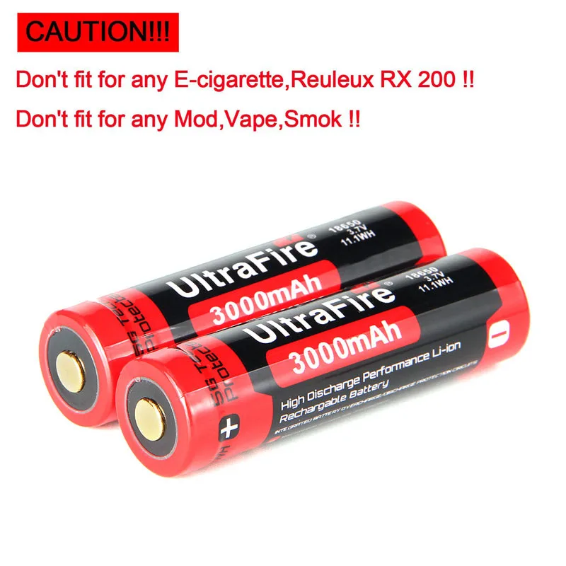 Бренд UltraFire 18650 3,7 V 3000mAh литиевая аккумуляторная батарея 18650 батарея для фонарика игрушки